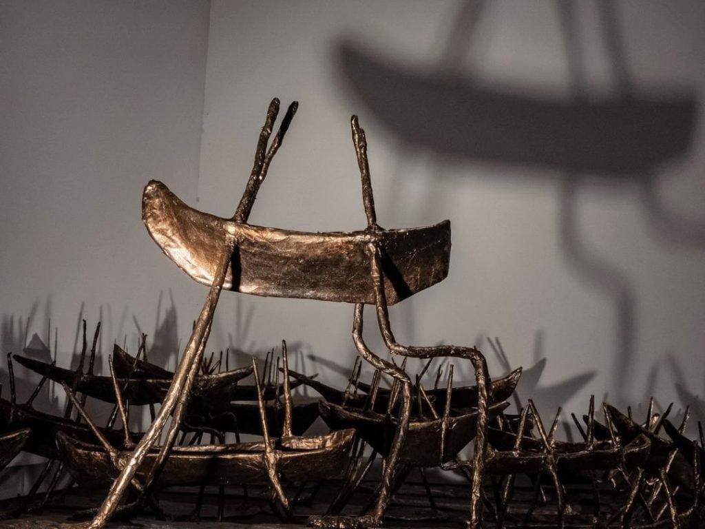 "Maris Ex Absentia" oleh Gata Mahardika dalam gelaran Biennale Jatim X. Foto: Dok. Gata